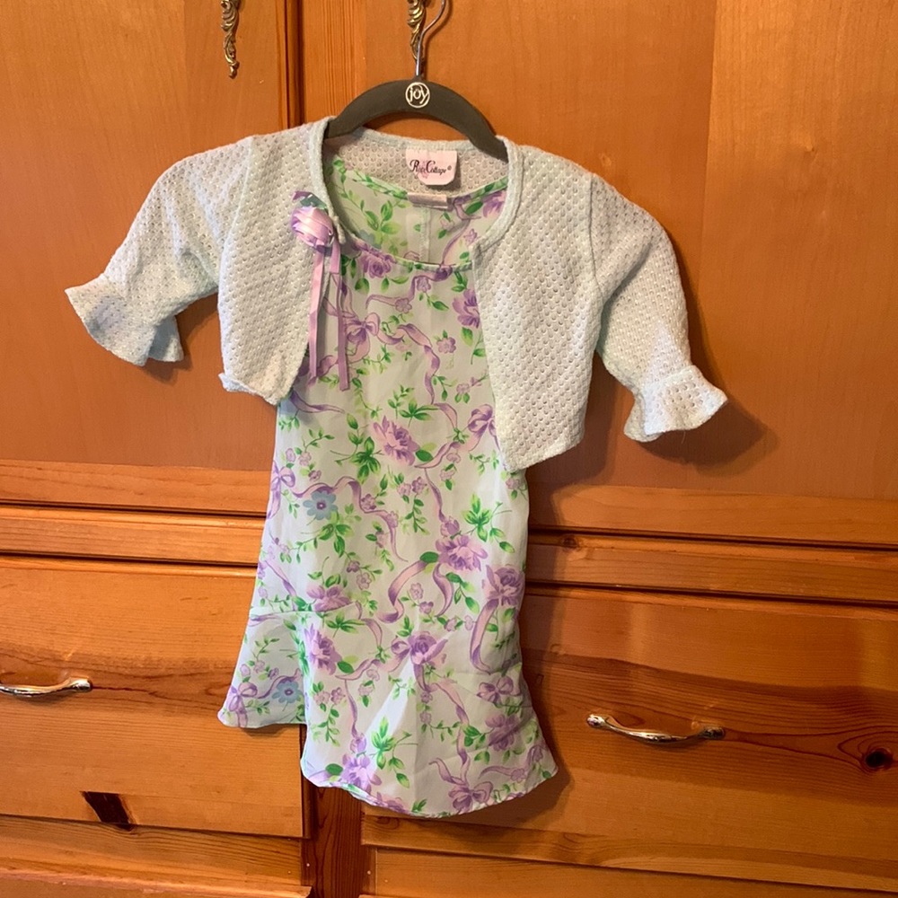 Rose Cottage dress and shrug size 4/5